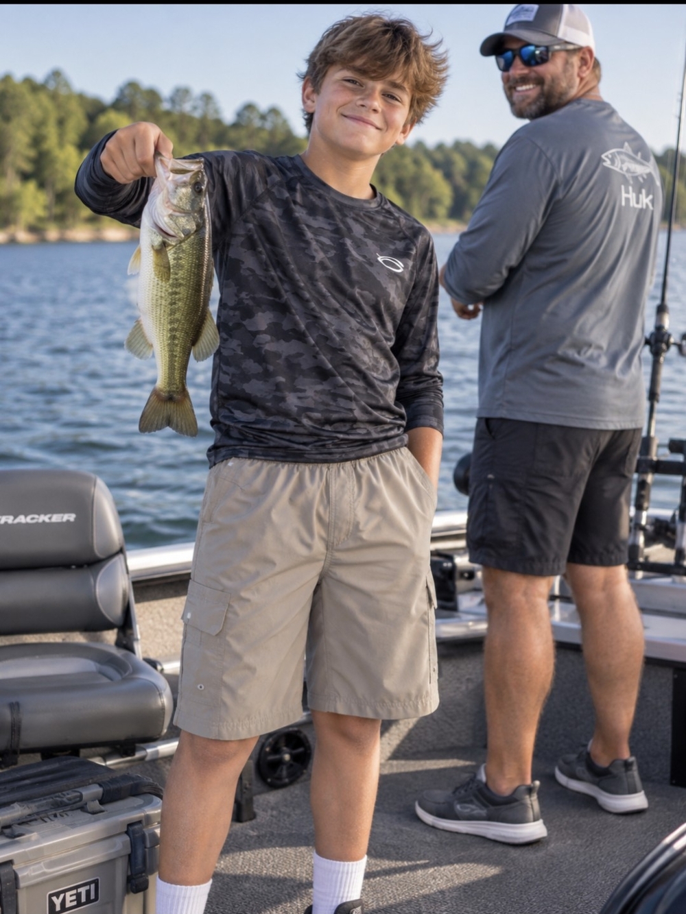 Magellan Outdoors-Tan- Cargo Shorts- Youth 14/16